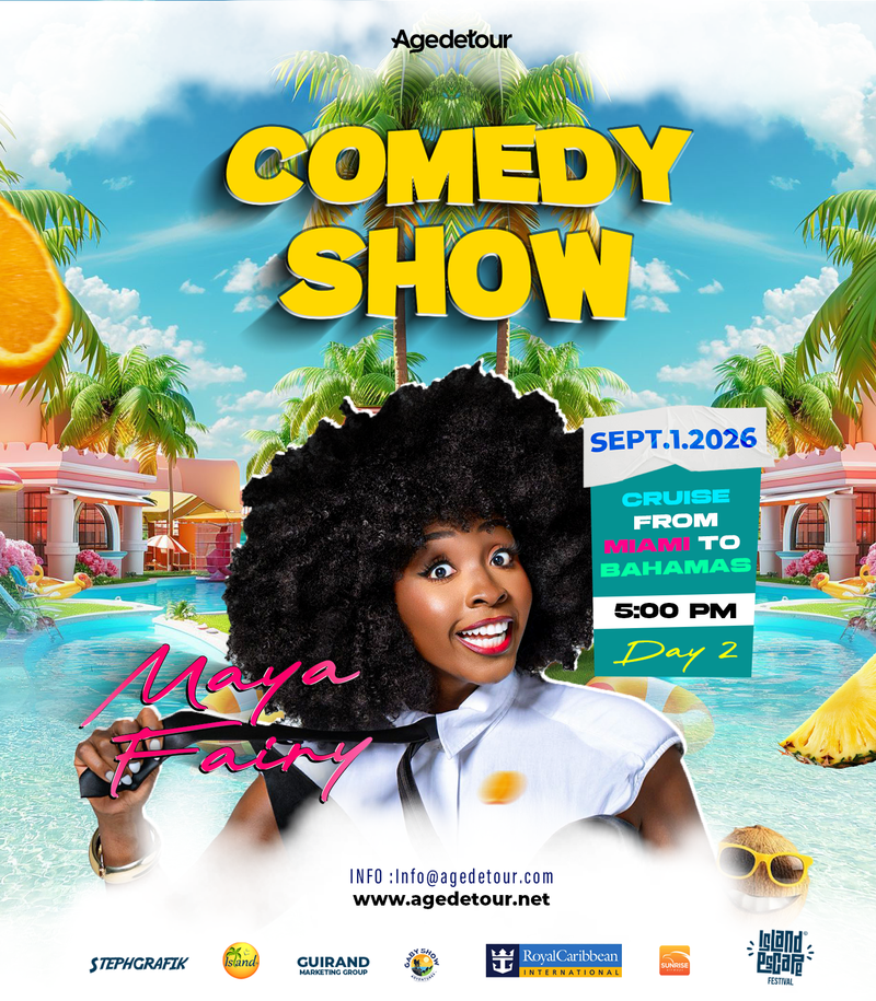Comedy show event flyer designed by TEUF Studio